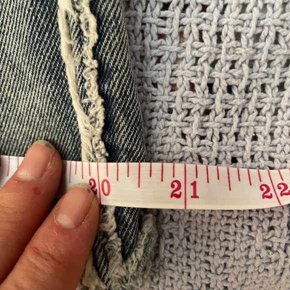 TOPSHOP BRAND HAYDEN FRINGE TRIMMED MID-LONG JEAN DENIM PENCIL SKIRT M - Picture 12 of 12